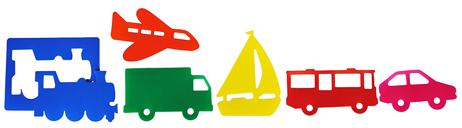 Henbea 899 Stencil Alfabeto Maiuscolo, 27 Pezzi In Plastica Traslucida, Per Bambini, Certificato EN71