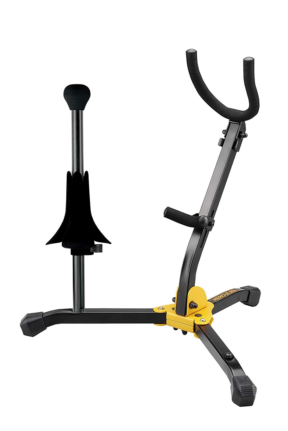 Hercules DS533BB Stand for 1 Alto/Tenor SAX and 1 Soprano SAX with bag, Black