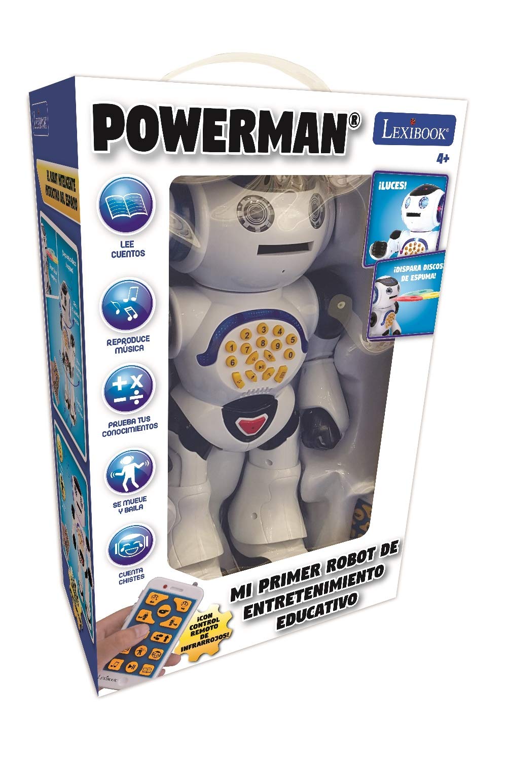 LEXIBOOK Powerman-Educational Robot for Learning Play White (Rob50ES) Spanish version, Sin tañosllaños - Image 3