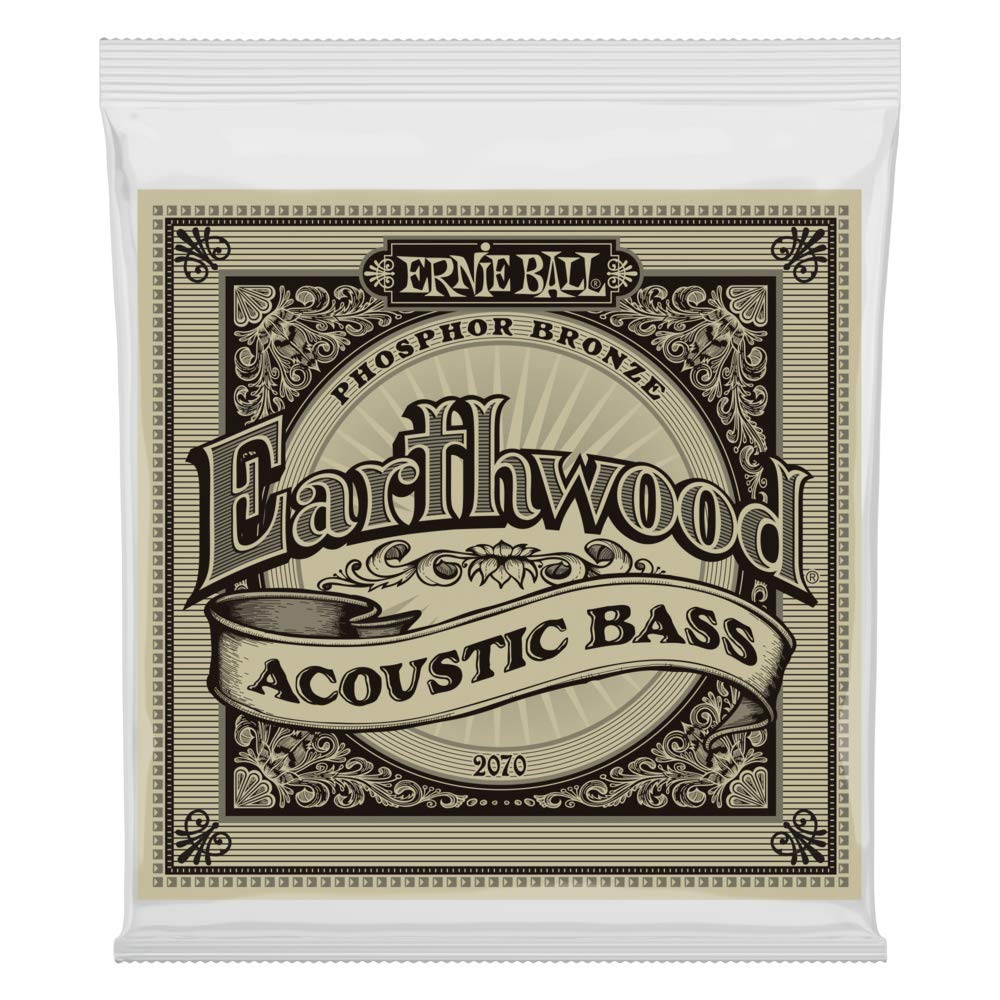 Ernie Ball P02070 Earthwood Phosphor Bronze Acoustic Bass Strings - 45-95 Gauge, Original Version, Custom