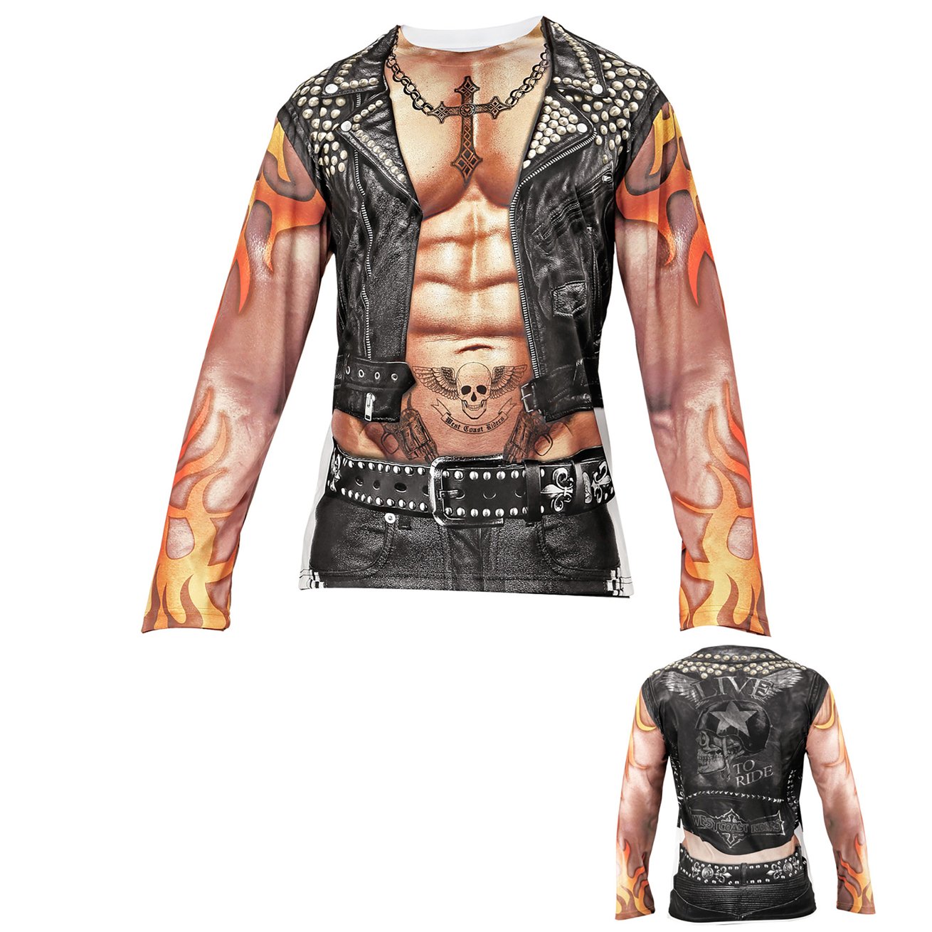 Widmann T-Shirt Rocker/Biker for men, Coloured, M-L - Image 3