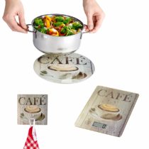 Wenko 53910100 Trivet Cross Coffee Glass Multi-Coloured 20.3 x 22.7 x 0.8 cm