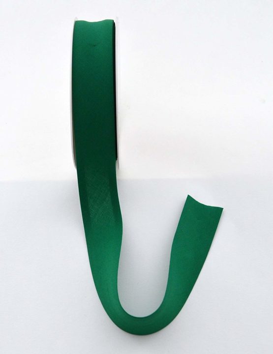 Inastri 25/5/5 mm Polycotton Bias Binding-Col. xx-GREEN-20m Roll, Polyester Cotton, Bottle Green, 11x11x3 cm - Image 2