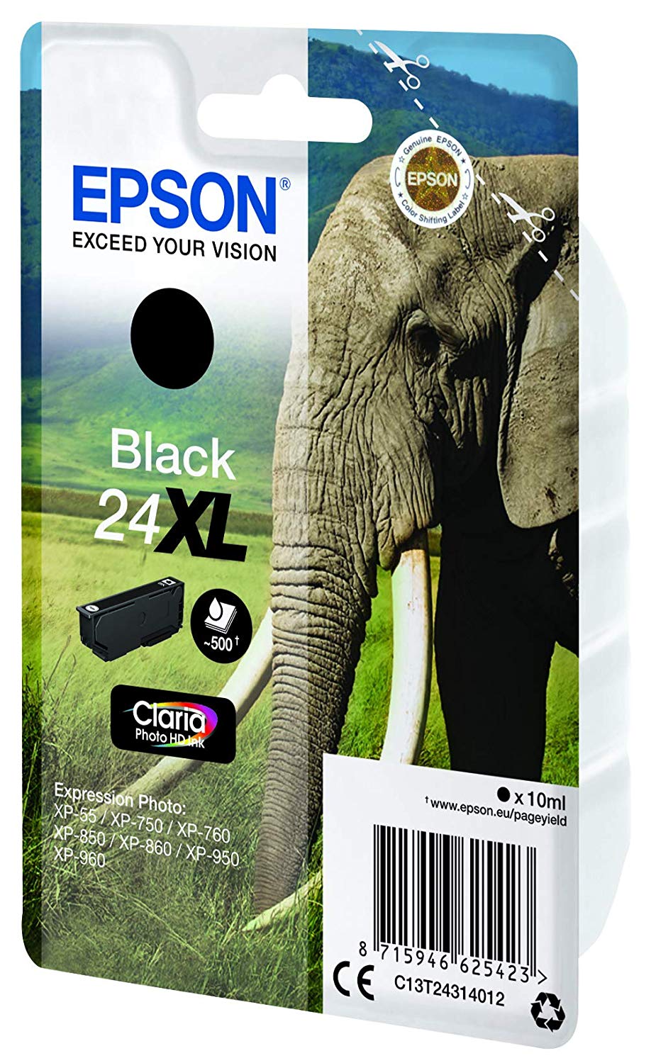 Epson 24XL Black Elephant High Yield Genuine, Claria Photo HD Ink Cartridge, XL High Capacity - Image 4
