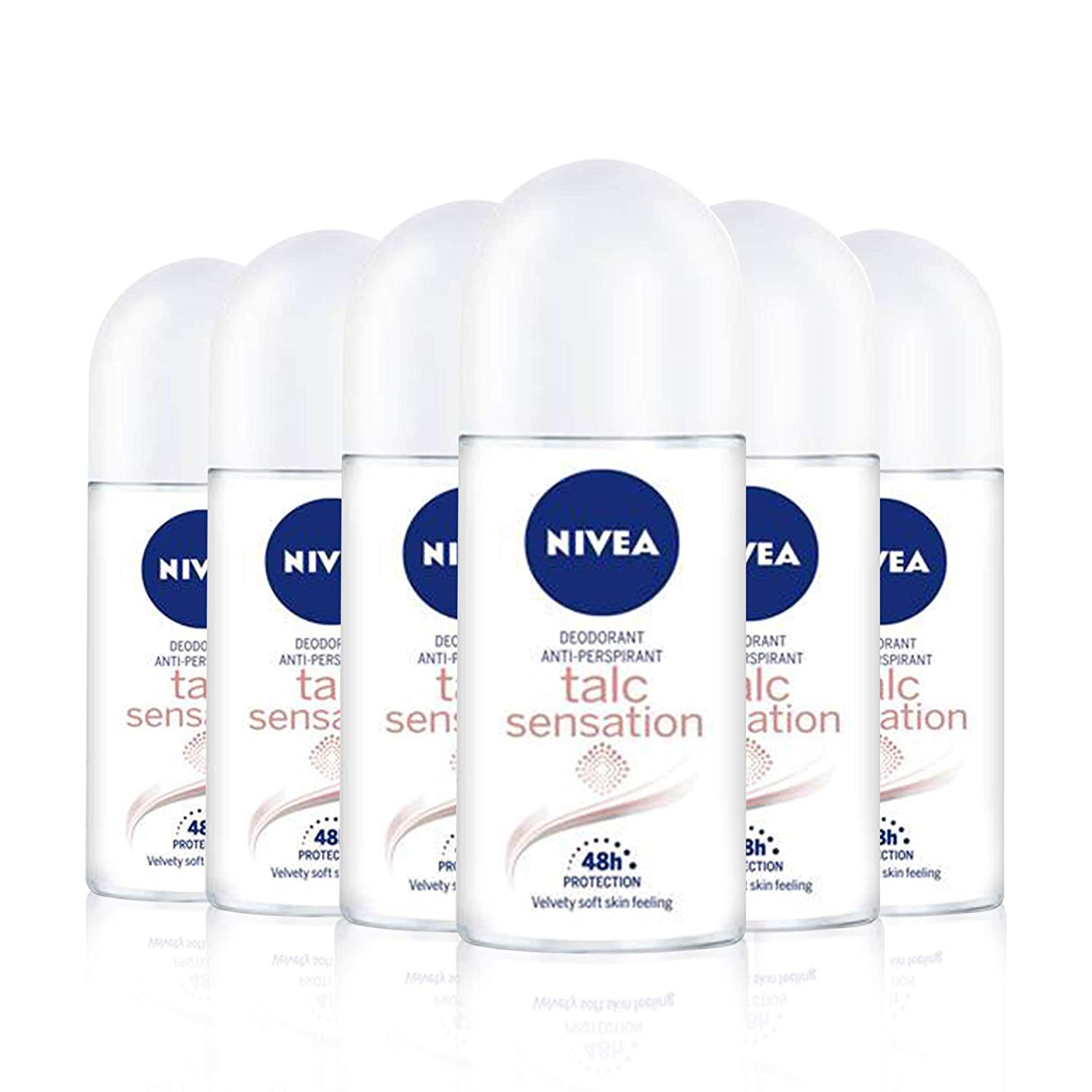Nivea Nivea Roll-on Talc Sensation - 50 ml - Pack of 6, 50 ml (Pack of 6)