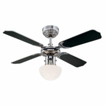 78270 Techno 132 cm Titanium Indoor Ceiling Fan, LED Light Kit with Opal Frosted Glass