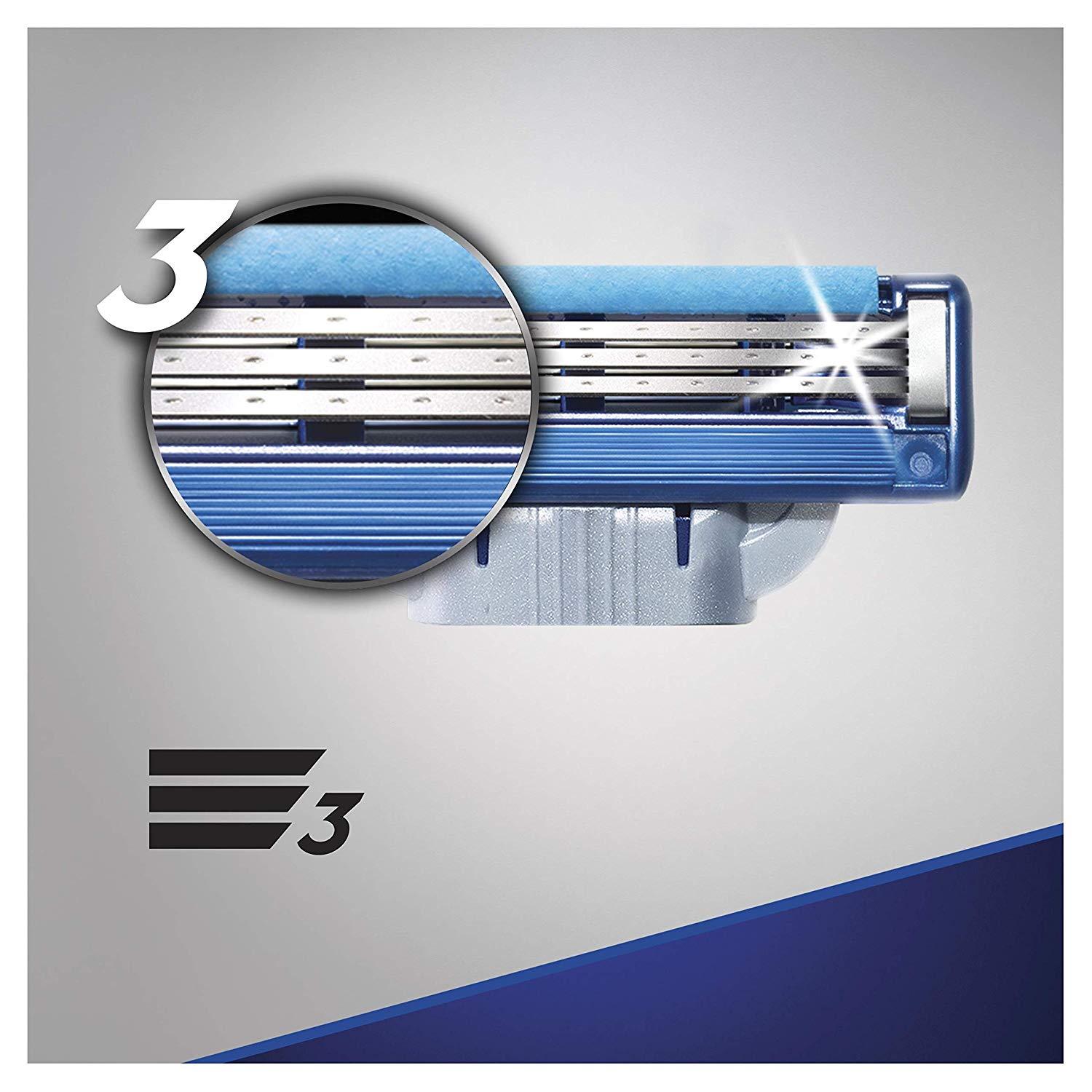 Gillette Mach3 Turbo Razor Blades for Men (Pack of 12), red, 12 count (Pack of 1) - Image 2
