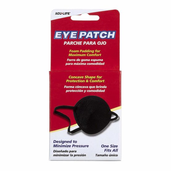 EZY DOSE AcuLife Eye Patch Eye Patch for Kids Adults Great for Injuries Pirate Costumes Games, Black, 1 count