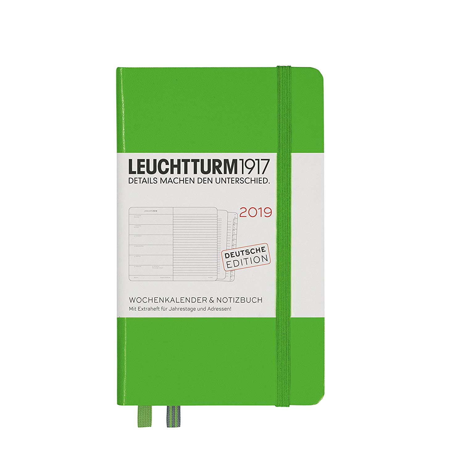 Leuchtturm1917 Pocket (A6 357724 Weekly Calendar and Notebook 2019