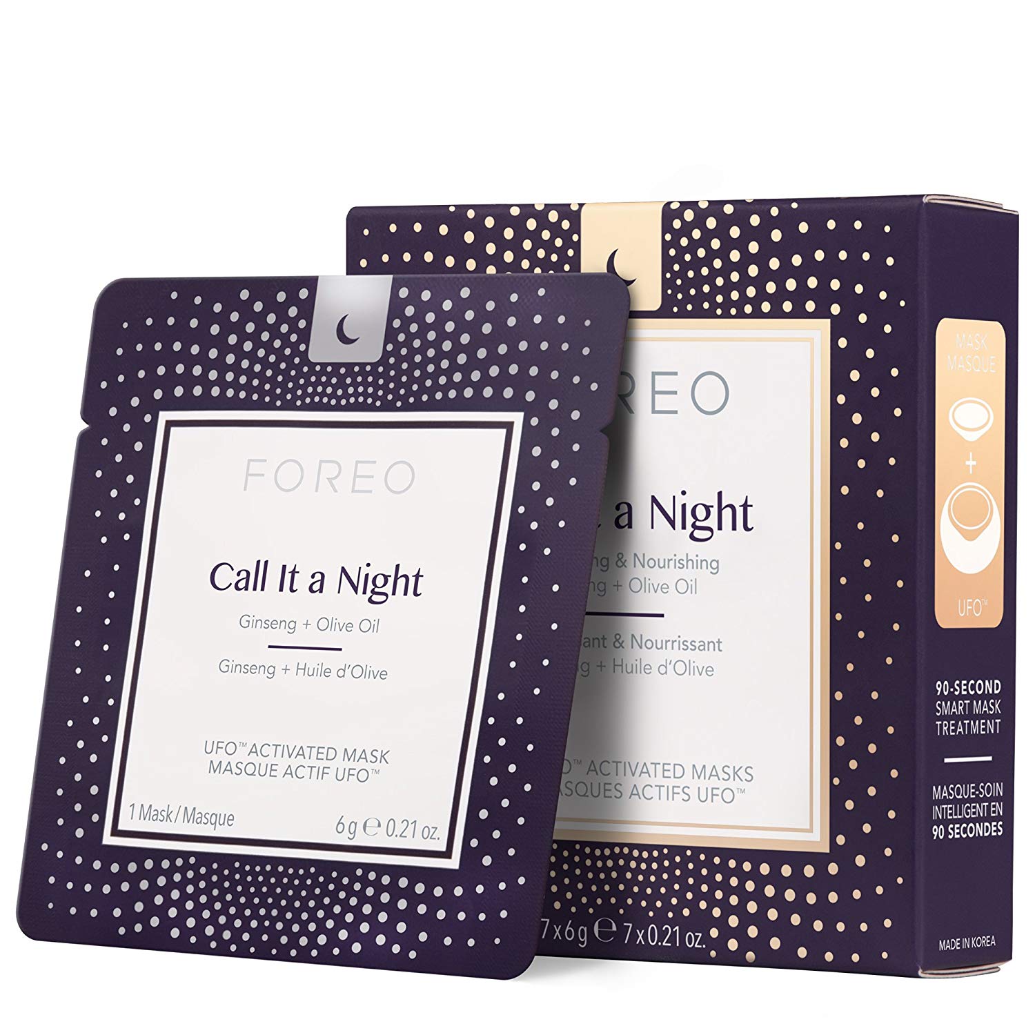 FOREO Call it a Night UFO Activated Facial Mask for Dryness & Fine Lines, 7 pack, Revitalizing & Nourishing - Image 3