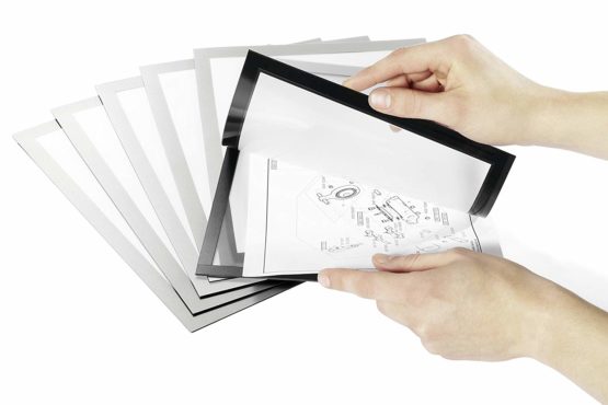 Durable 498523 Duraframe Magnetic Plus, Magnetic Display Frame, A4 - Silver, Pack of 2 - Image 2