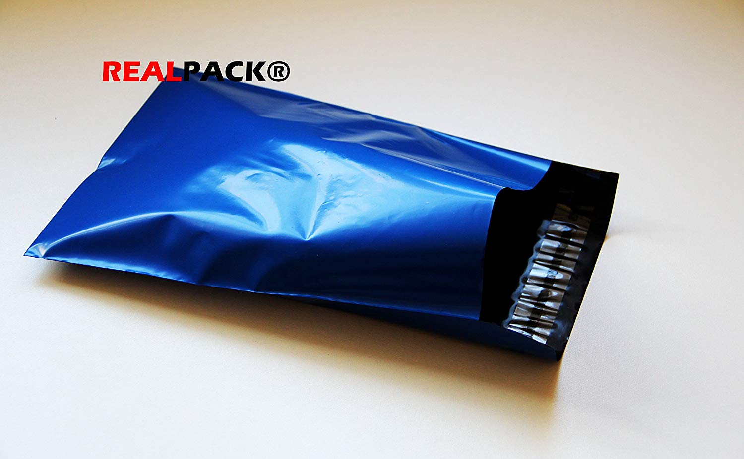 Realpack 100 x Blue Plastic Poly Mailing Bags Envelopes Size 10" x 14" 245mm x 345Mm+(40Mm Lip) - Image 2