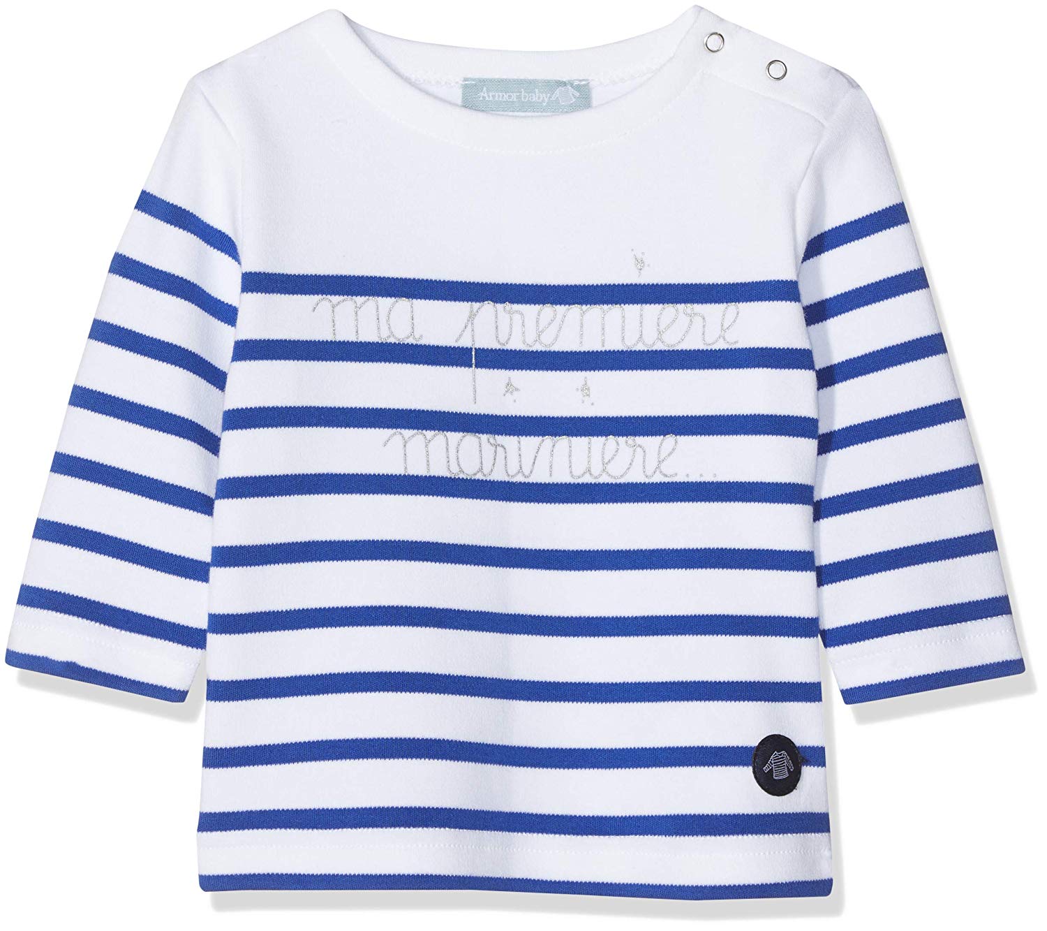 Armor Lux Baby ma 1ère Marinière T-Shirt, White (Dw5 Blanc/Etoile Dw5), 0-3 (Size: 3 Months)