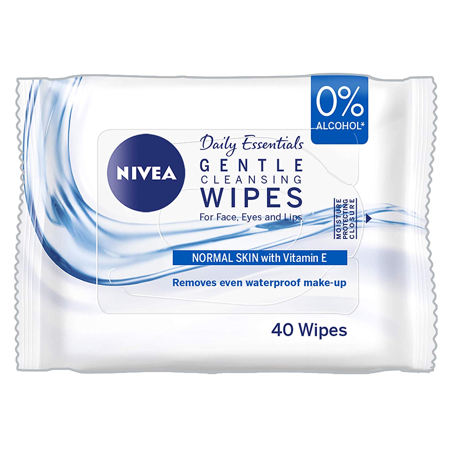 NIVEA Refreshing Cleansing Face Wipes, 40 wipes, Pack of 4, 160 count (Pack of 1)