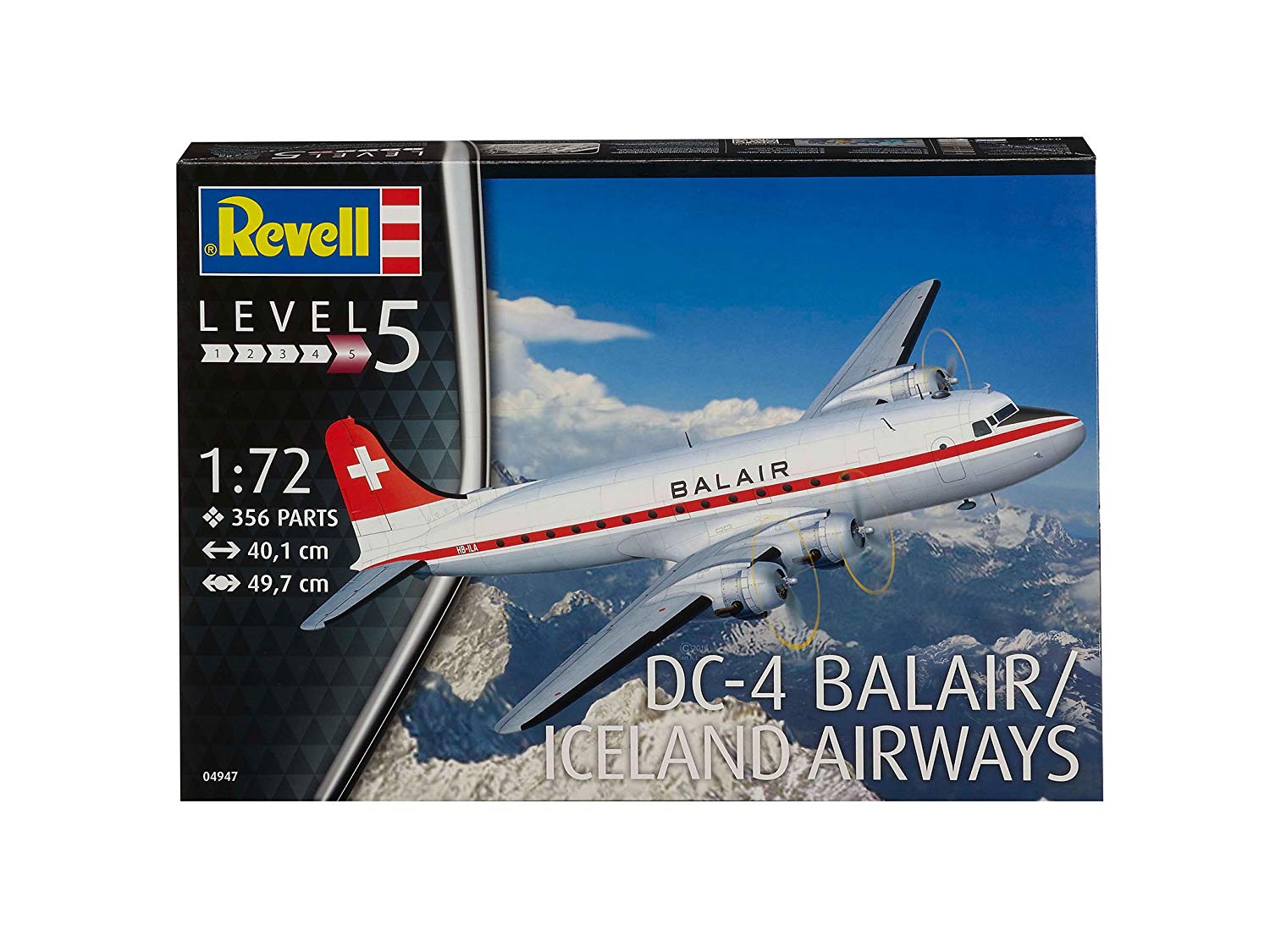 Revell 04947 DC-4 Balair / Iceland Airways Model Kit, Various - Image 2