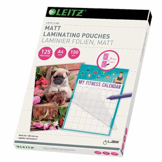 Leitz Quality Foil Laminating Pouch, A4, Pack of 100, Transparent (Standard Matte)