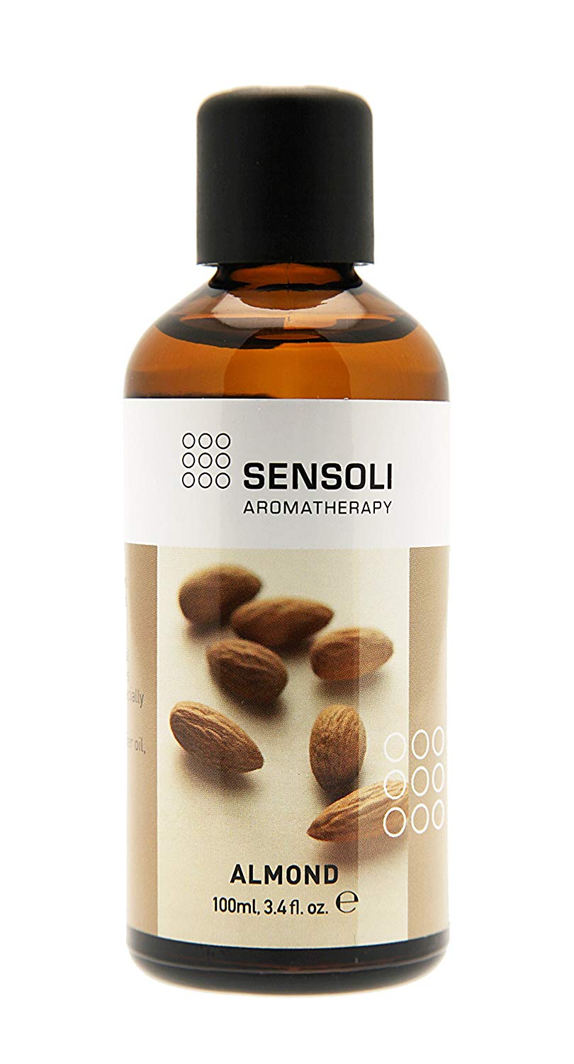 SENSOLI Sweet Almond Oil 100ml - 100% Pure Carrier Oil - Natural Oil for Skin Hair, Massage & DIY Cosmetics