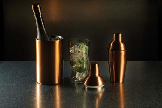 BarCraft Wine Cooler Bottle Holder with Copper Finish in Gift Box, Stainless Steel, 11 x 19 cm - Image 4