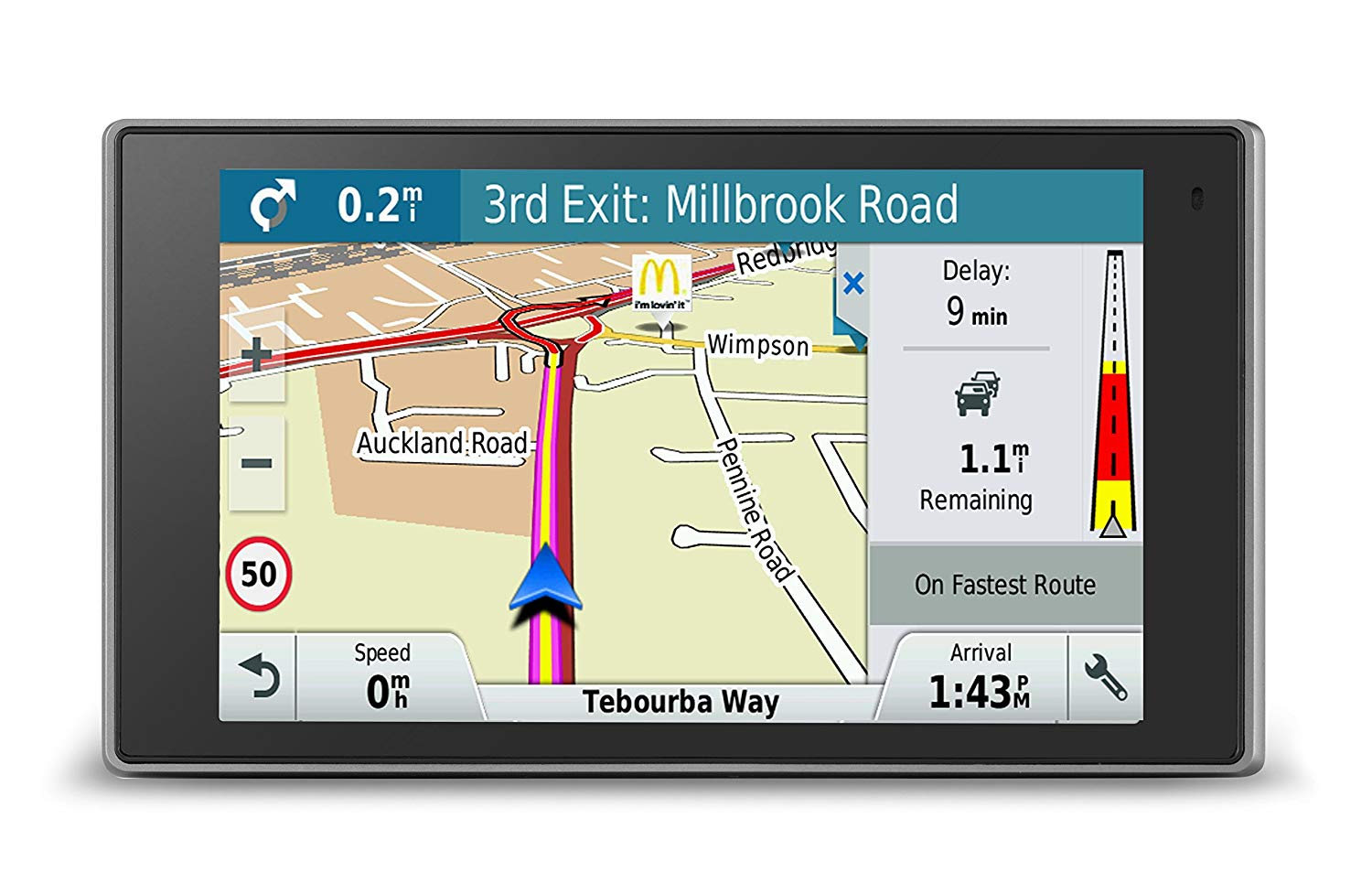Garmin DriveLuxe 50LMT-D EU 5 inch Satellite Navigation with Lifetime Map Updates and Digital Traffic for UK, Ireland and Full Europe, Bluetooth and Magnetic Mount
