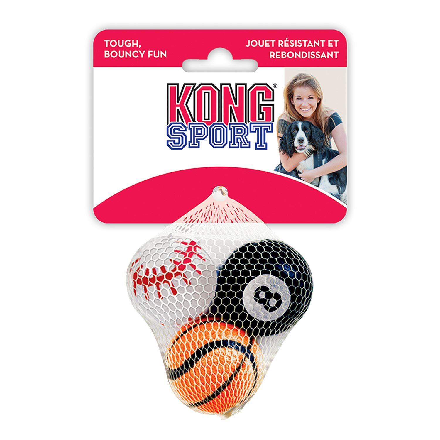 KONG Sport Balls Dog Toy, Small (3-pack), Assorted