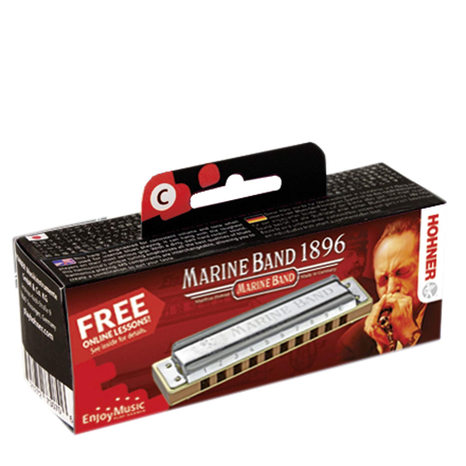 Hohner Marine Band Classic M1896046X Harmonica Eb, silver, 20 - Image 3