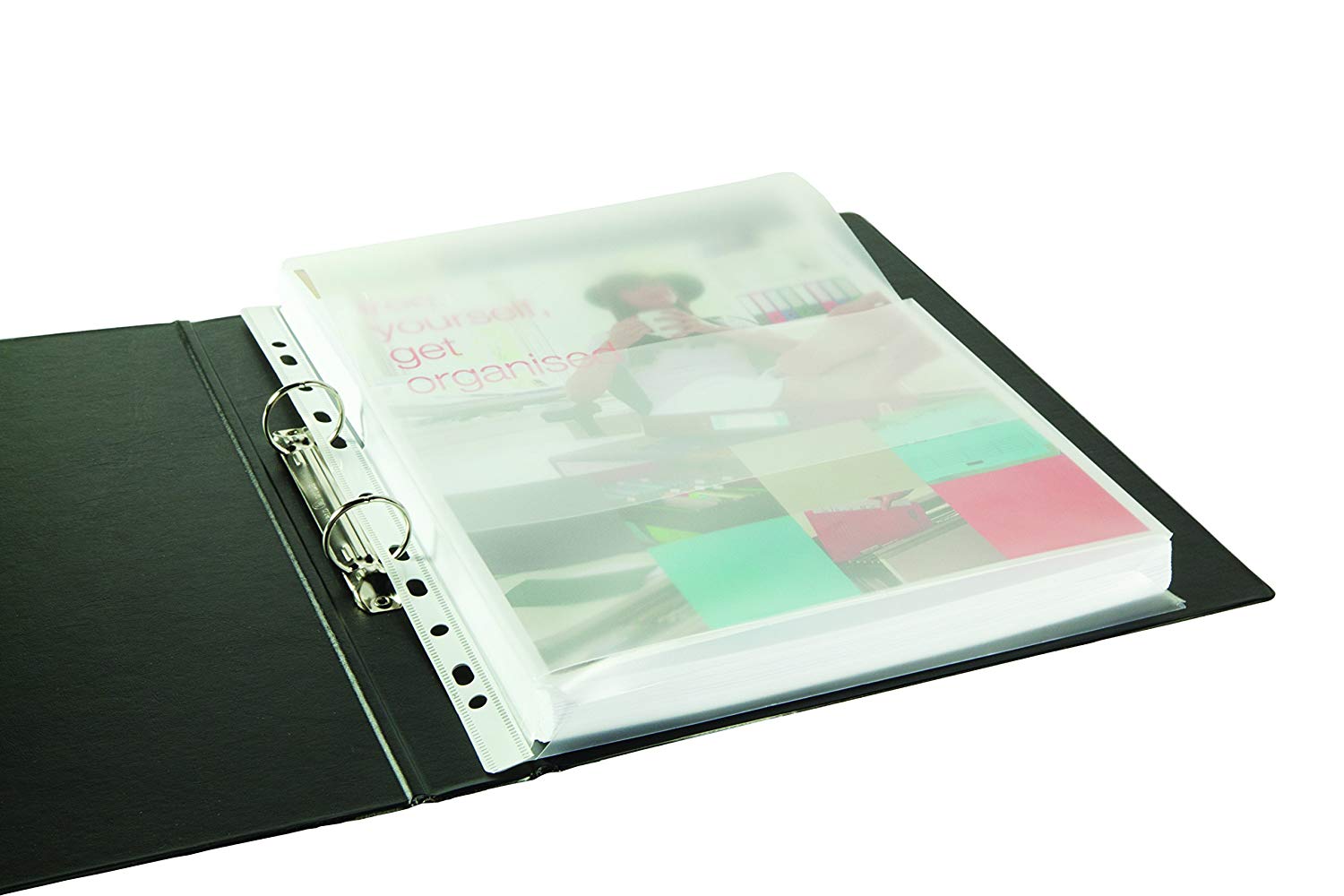 Oxford A4 Expanding Punched Pockets with Flap, Pack of 10, 120 Micron, Clear - Image 4