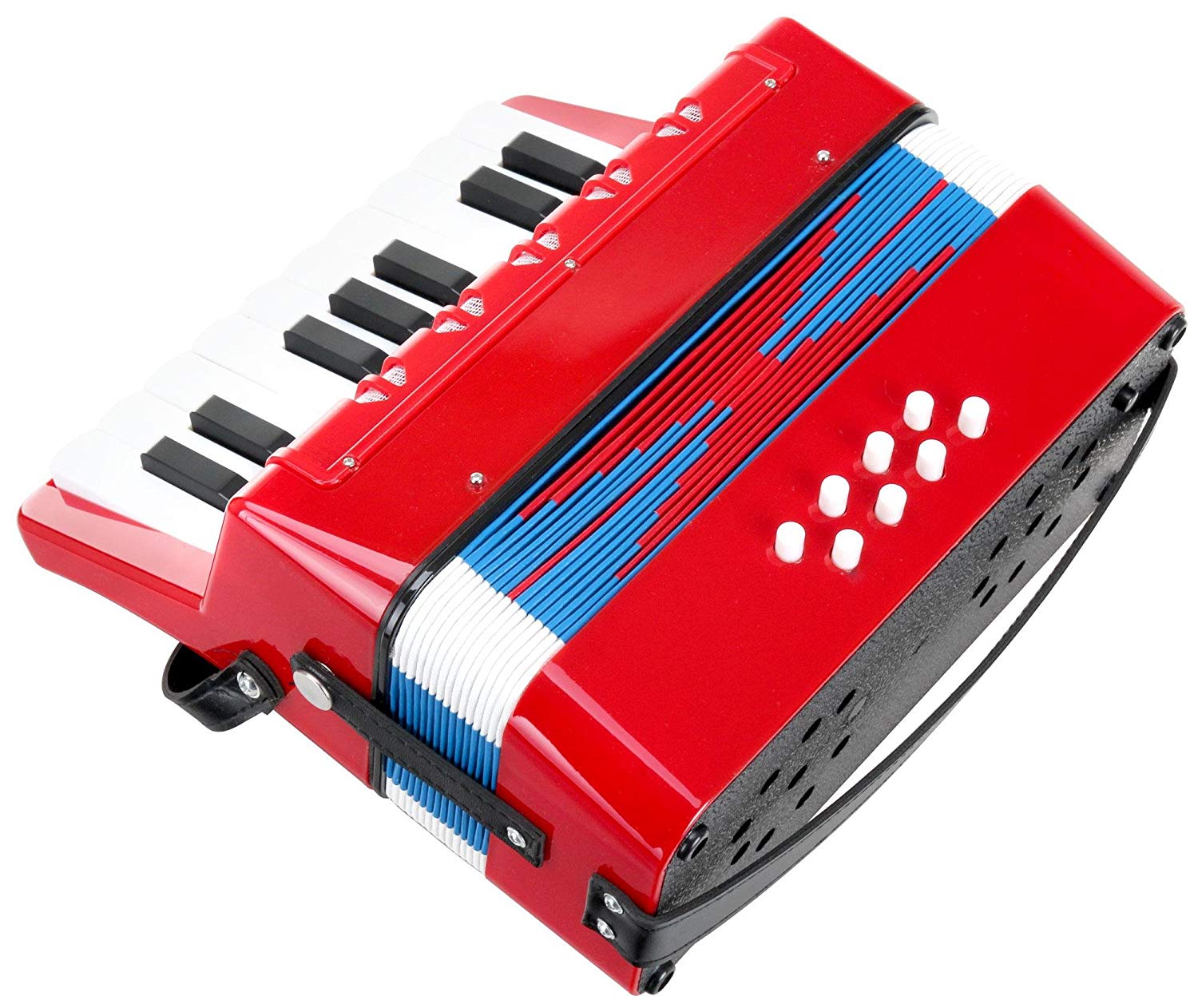Classic Cantabile Bambino Rosseo Children's Accordion (3+ Years, 17 Note Buttons, 8 Bass, Adjustable Shoulder Strap) - Image 2
