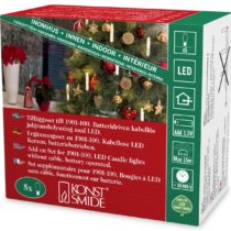 Konstsmide 1906 LED Tree Lighting Accessory Set for 1901/5 Small White Candles/for Indoor Use (IP20)/5XAAA 1.5 V Battery Operated (Not Included)/5 Warm White Diodes