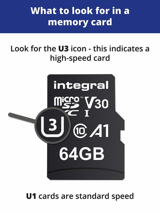 64GB Micro SD Card 4K Ultra-HD Video Premium High Speed Memory Microsdxc Up To 100MB/S V30 UHS-I U3 A1 C10, by Integral - Image 4