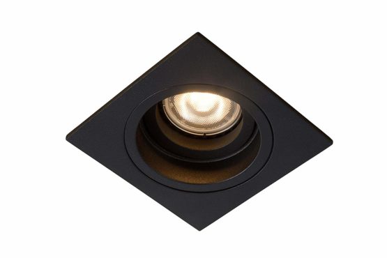 Lucide Recessed Spotlight, Metal, GU10, 50 W, Black