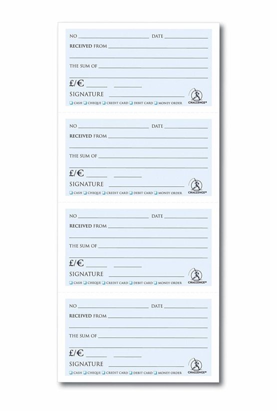Challenge 280 x 141 mm Wirebound Receipt Book, 200 Sets, White - Image 4