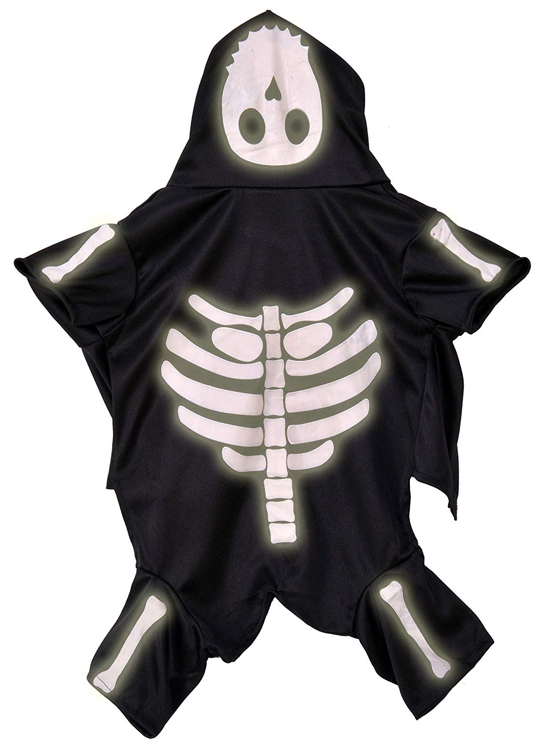 Official Rubie's Skeleton Hoodie Pet Dog Halloween Costume, Size: Medium Neck to Tail 15 inch, Chest 17 inch - Image 2
