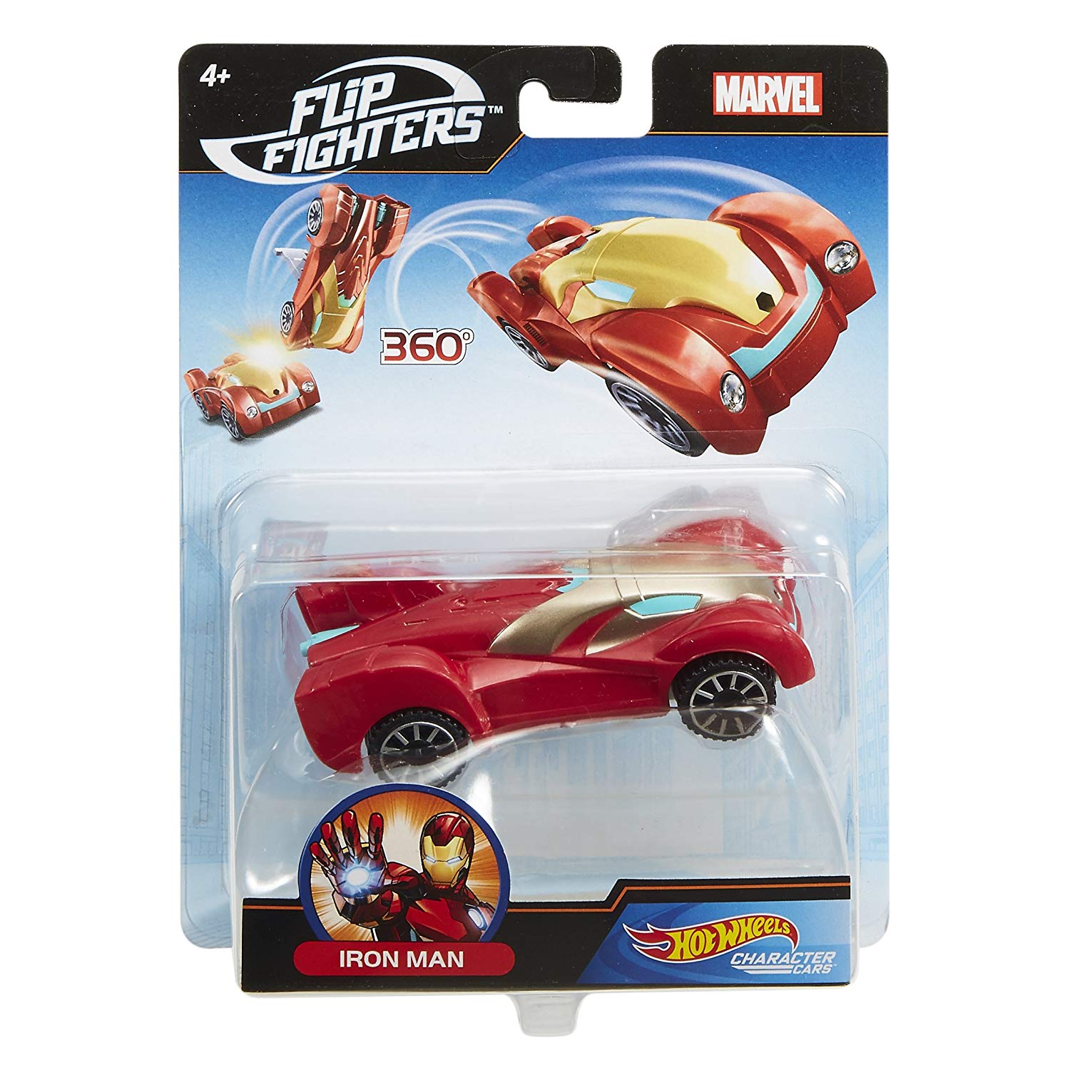 Hot Wheels FLM73 Avengers Flip Fighters Diecast Assortment and Mini Toy Car, Black