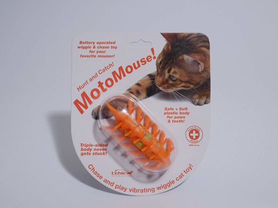 L'Chic Moto Mouse Cat Toy, Orange - Image 4