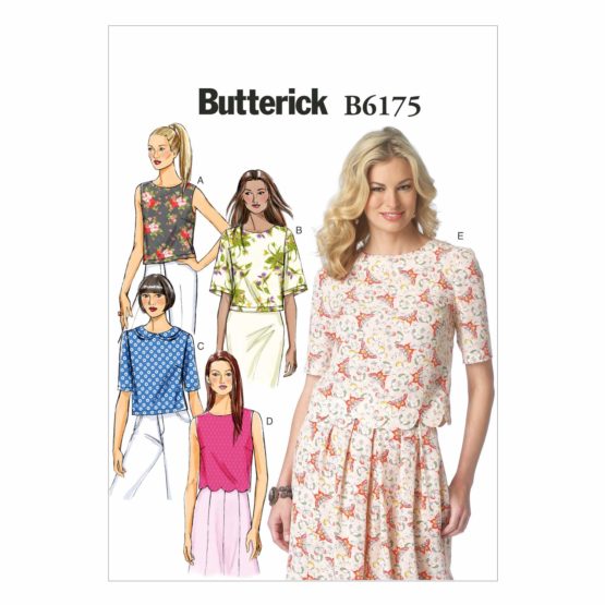 Butterick Patterns 6175 A5,Misses Top,Sizes 6-8-10-12-14