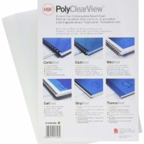 GBC PolyClearView Binding Covers 200 micron A4 Frosted Clear (100 Pack)