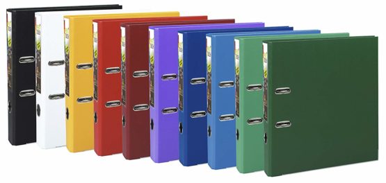Exacompta Prem'Touch PP Lever Arch File, A4 maxi, 50 mm spine - Assorted Colours, Pack of 10