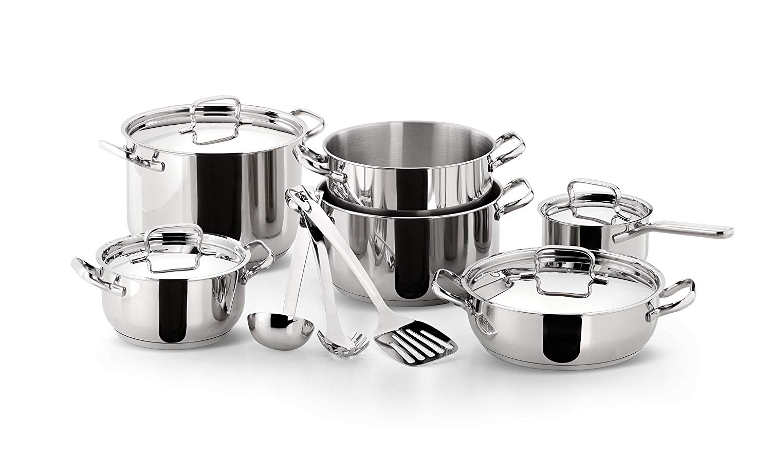 Lagostina Sfiziosa Saucepan Set, Stainless Steel, 13-Piece, 13 pezzi