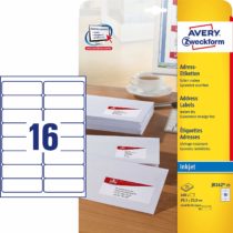 Avery Zweckform J8162-25 Address A4 Matt Paper Pack of 400 Labels 99.1 x 33.9 mm 25 Sheets White