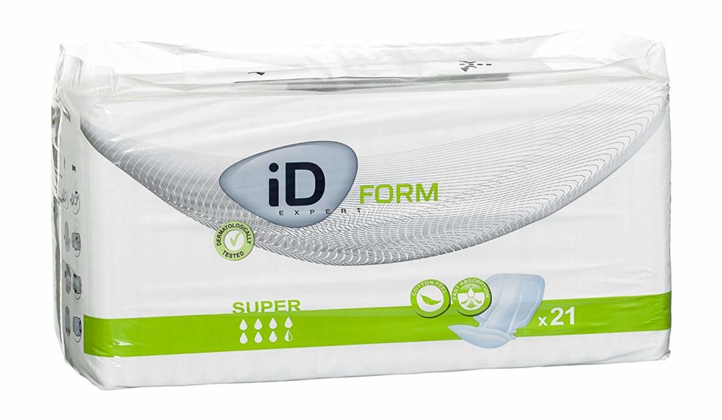 iD Expert Form Disposable Super Incontinence Pads, Fast Absorbing