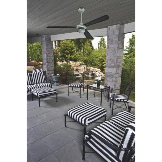 72417 Colosseum 90 cm Brushed Nickel Indoor LED Ceiling Fan, Dimmable LED Light Kit with Opal Frosted Glass - Image 2