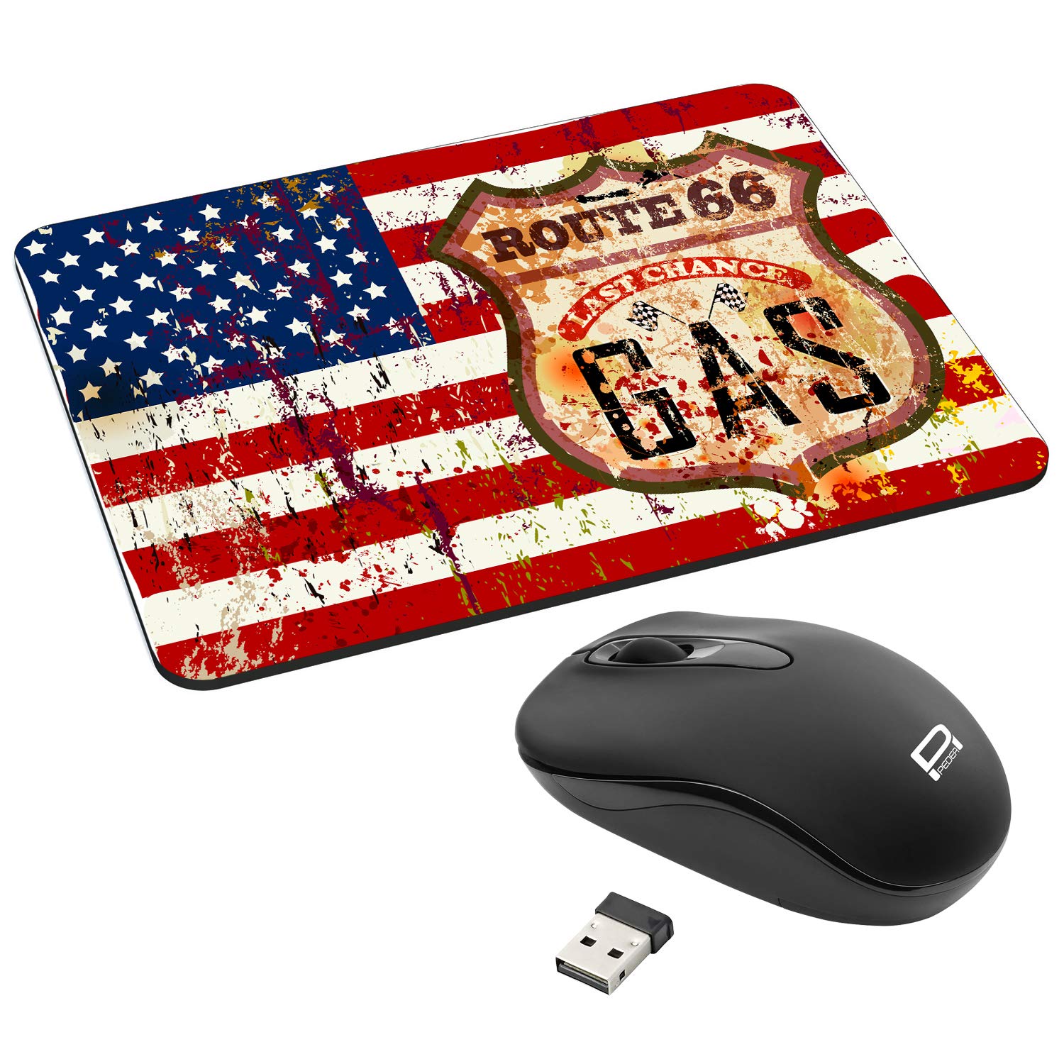 PEDEA Design Hard Case Cover Laptop Bag for Laptops up to 13.3 (Vertical) Stars and Stripes 13,3 Zoll + Maus und Mauspad - Image 4