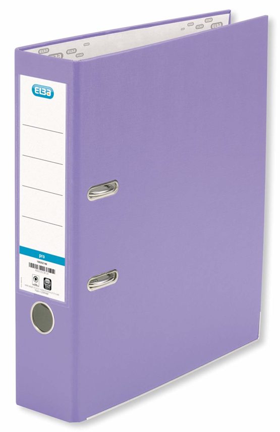 Elba Smart Pro 10456VI A4 Folder with 8 cm Wide Spine/Interchangeable Spine Label/Pack of 10 / Purple