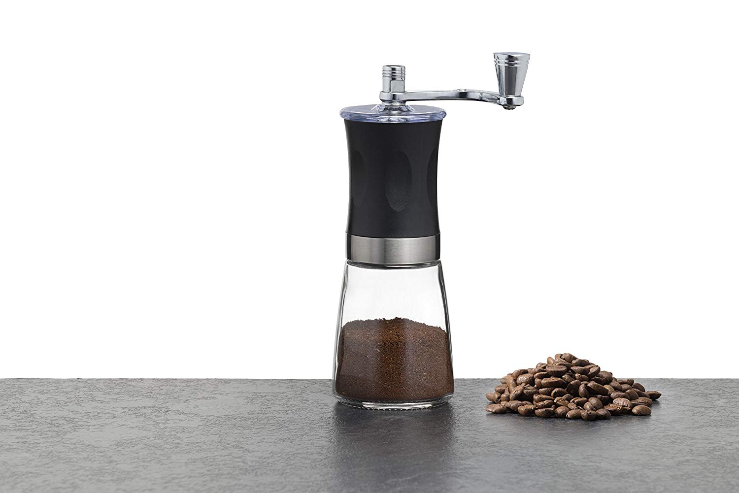 KitchenCraft Le'Xpress Adjustable Manual Coffee Grinder, 8 x 18 cm (3" x 7"), Black - Image 3