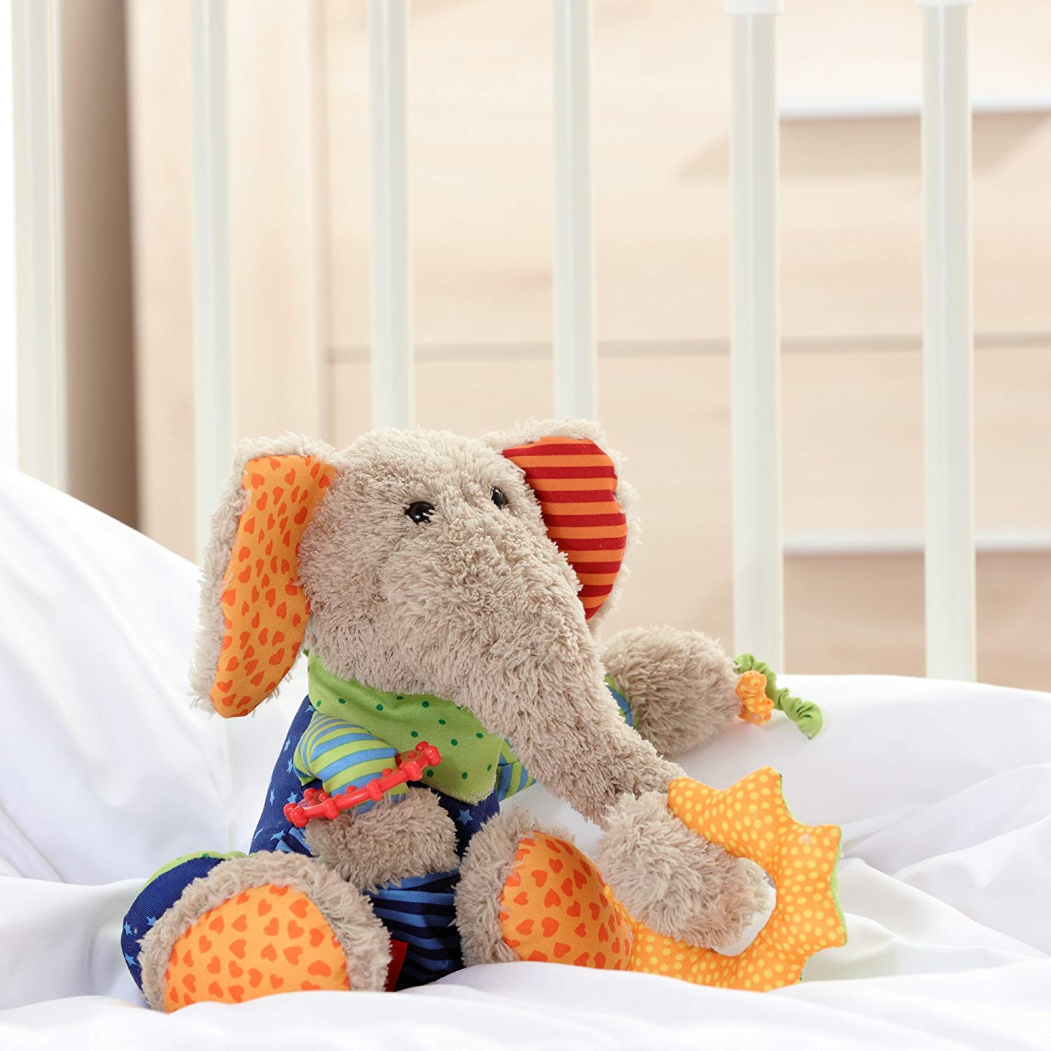 Sigikid Baby playq Elephant Learning and Activity Toys (27 x 15 x 12 cm), Multicoloured, 10.6 inches - Image 4