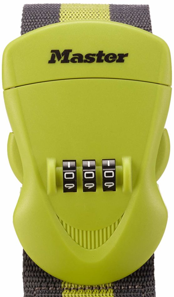 Master Lock 4701EURDGRN Luggage Strap with Combination Lock, Green, 190 x 6,5 x 4,8 cm - Image 2