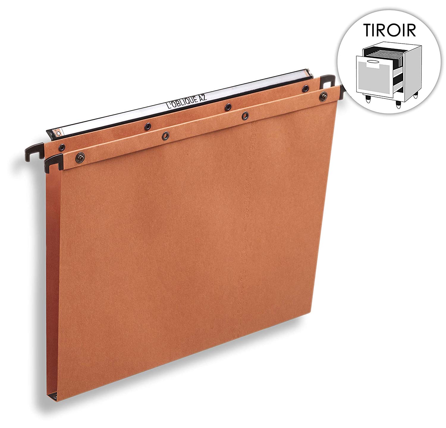 Elba AZO Ultimate Suspension Files for Kraft Drawers - Pack of 25 - Blue A4 Fond 15 mm Orange