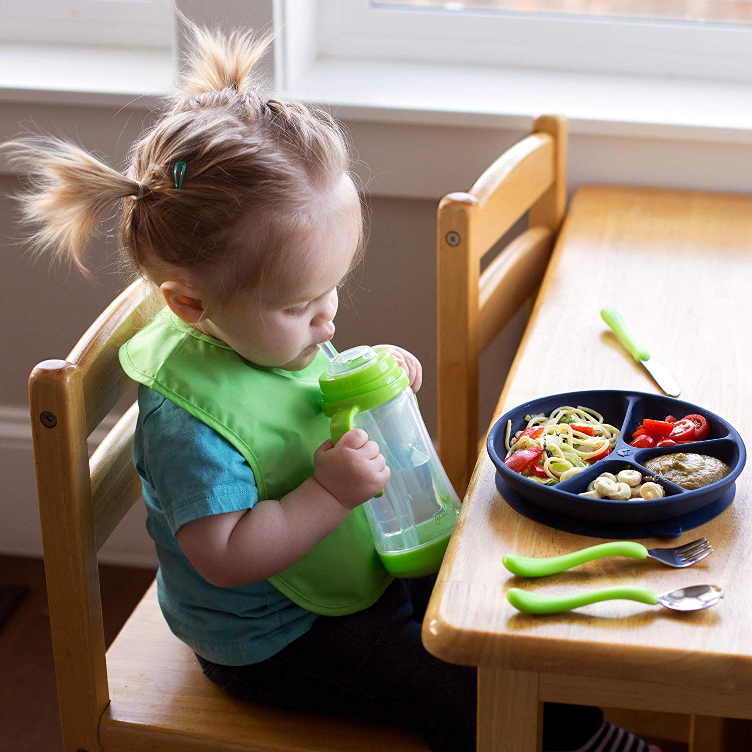 Green Sprouts Learning Cutlery Set (12 to 48 Months, Green), 12-48 months - Image 2