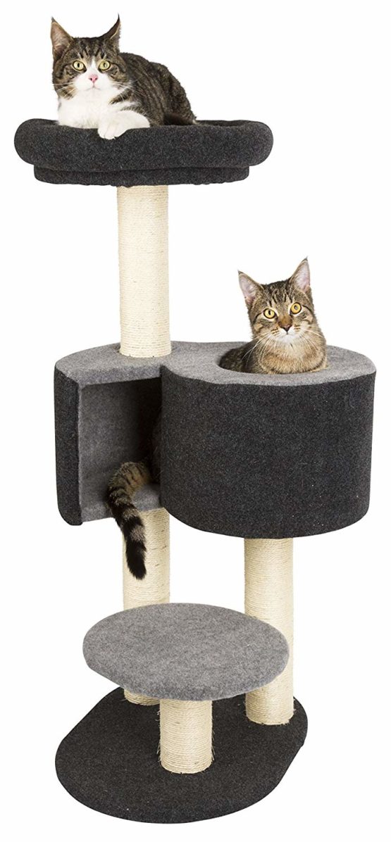 Kerbl Fridolin Made of Felt Cat Tree, 55 x 52 x 106 cm, Grey