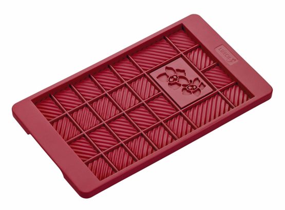 Lurch Flexiform Chocolate Bar, Silicone, Ruby Red, 20 x 15 x 10 cm